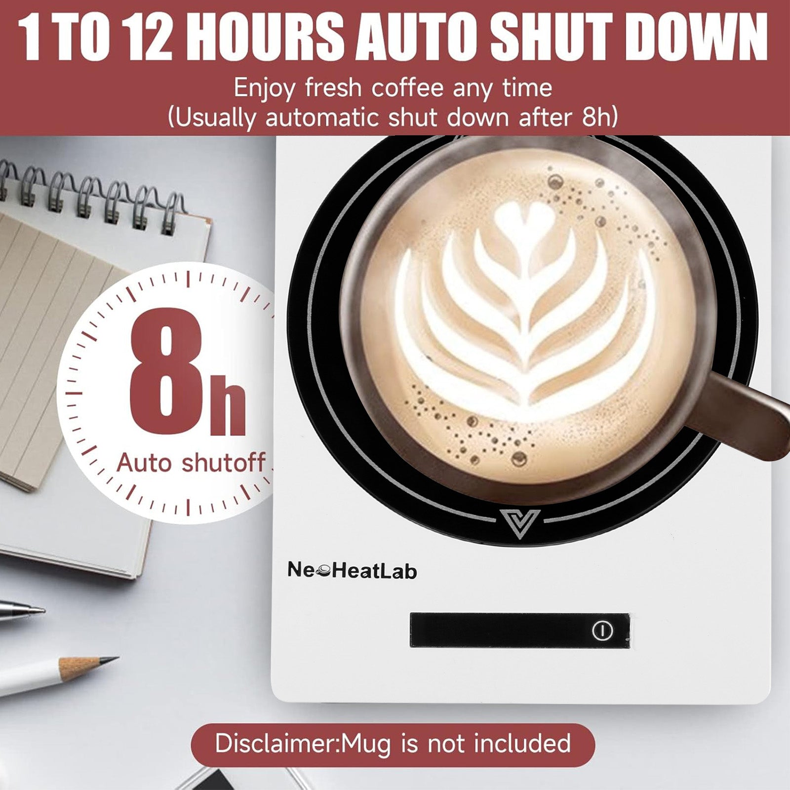 Smart Coffee Mug Warmer with 8-Hour Auto Shut-Off – Keep Every Sip Warm